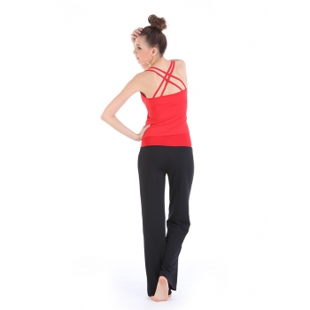 Summer Casual yoga clothing 2sets(Cross straps Vest+ Drawstring Slim trousers)
